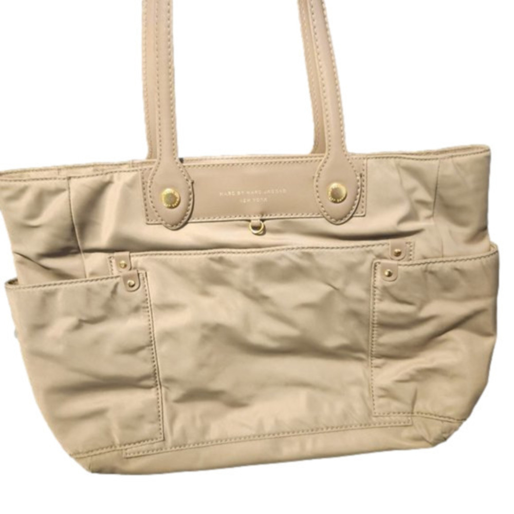 P008. Marc by Marc Jacobs Taupe Nylon Tote
